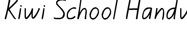 Kiwi School Handwriting font