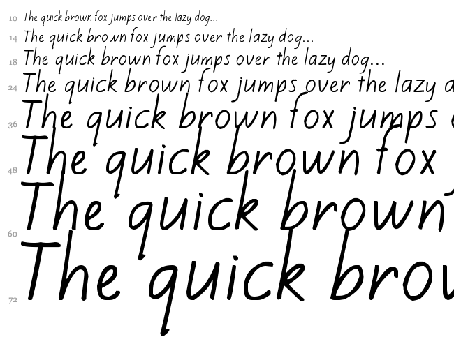 Kiwi School Handwriting font waterfall
