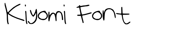 Kiyomi Font font