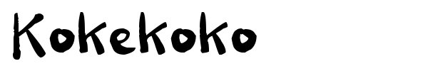 Kokekoko font preview