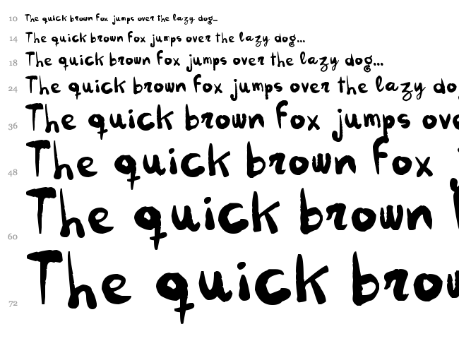 Kokekoko font waterfall