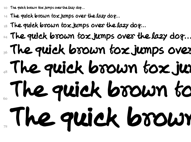 Koly Handwriting font waterfall