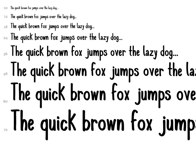 Komix Con font waterfall