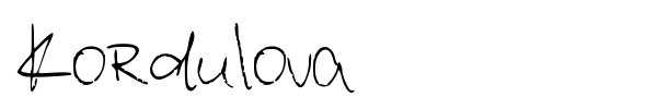 Kordulova font