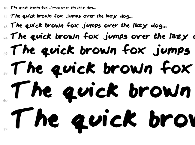 Krizzy font waterfall