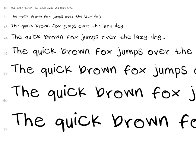 KS Hand font waterfall