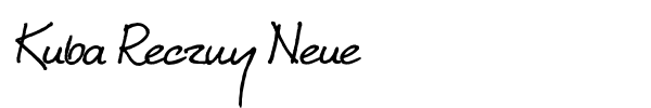 Kuba Reczny Neue font preview