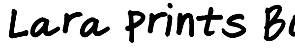 Lara Prints Bold font