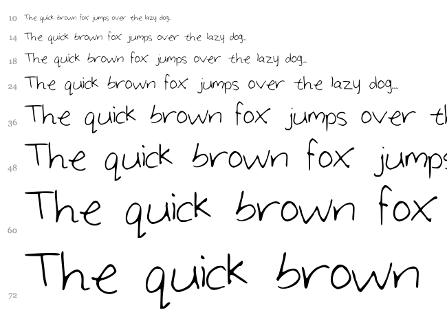 Large Handwriting font waterfall