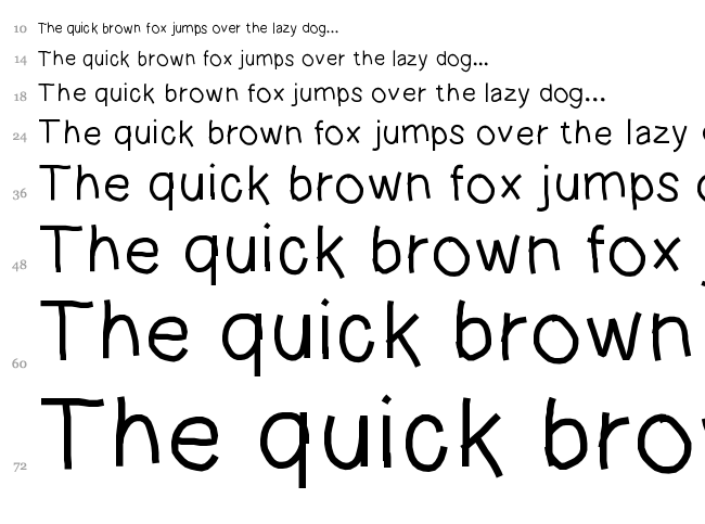 Large Font font waterfall