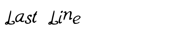 Last Line font