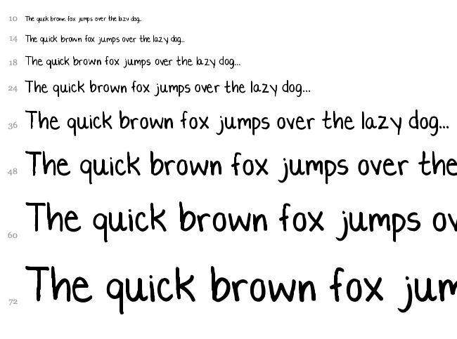 Lauren C. Brown font waterfall