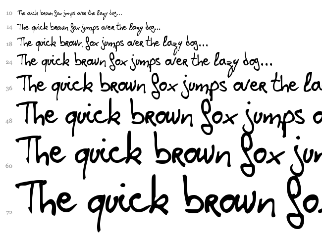 Laurent HW font waterfall