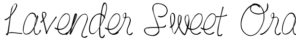 Lavender Sweet Orange font