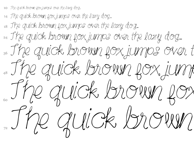Lavender Sweet Orange font waterfall