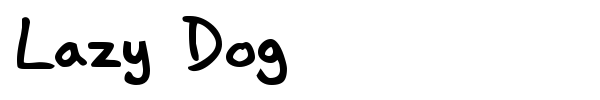 Lazy Dog font preview