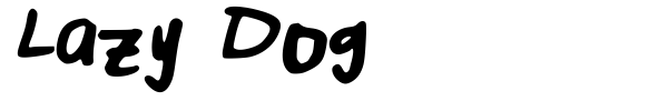 Lazy Dog font