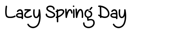 Lazy Spring Day font