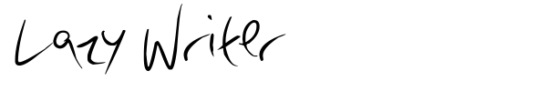 Lazy Writer font