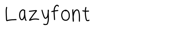 Lazyfont font