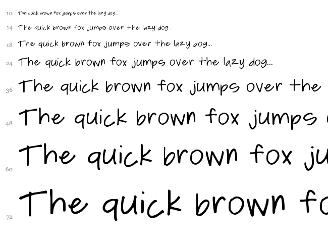 Leah Writes font waterfall