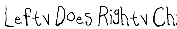Lefty Does Righty Charcoal font
