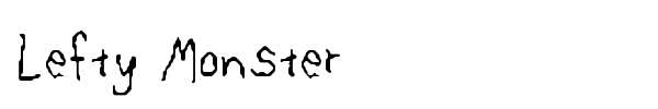 Lefty Monster font preview