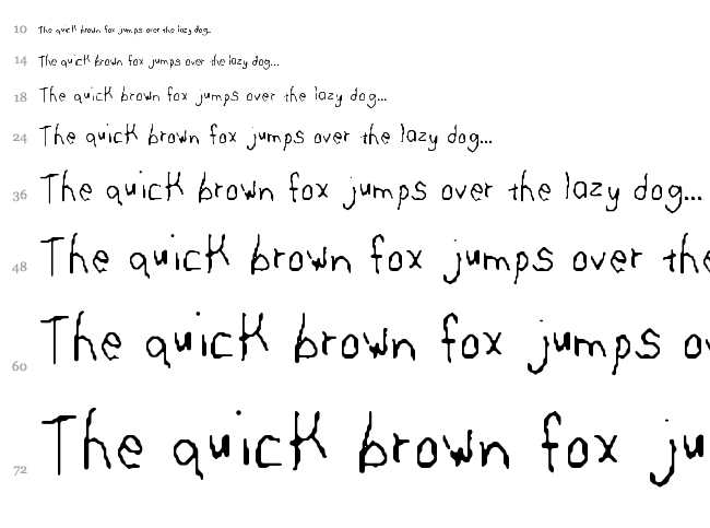 Lefty Monster font waterfall