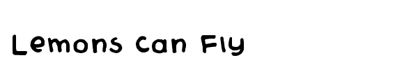 Lemons Can Fly font