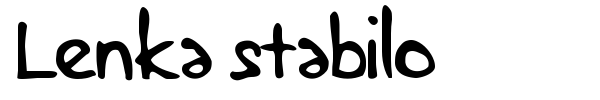 Lenka stabilo font