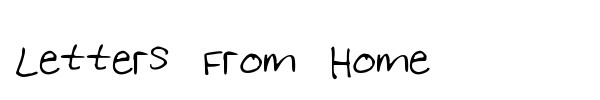 Letters From Home font