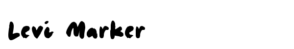 Levi Marker font