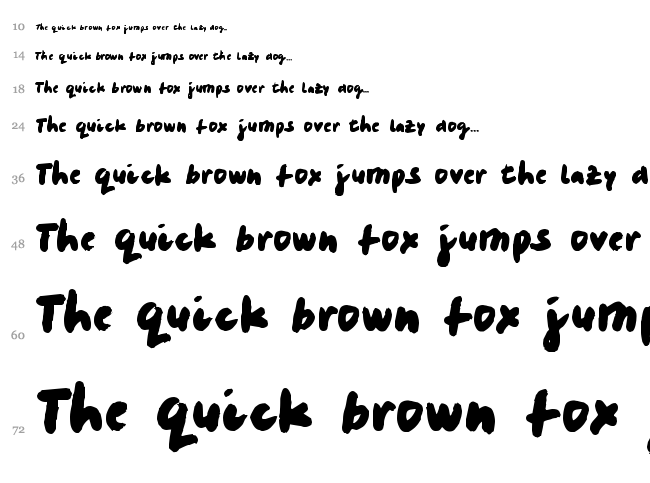Levi Marker font waterfall