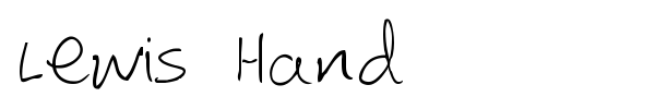 Lewis Hand font