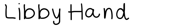 Libby Hand font preview