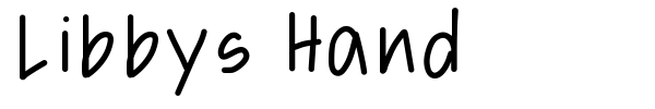 Libbys Hand font
