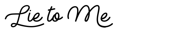 Lie to Me font