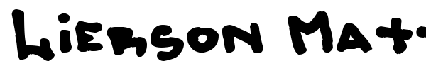 Lierson Mattenhauer font