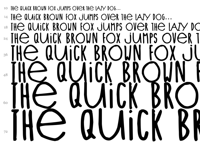 Lieve Letters font waterfall