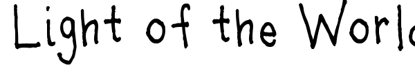 Light of the World font