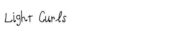 Light Curls font