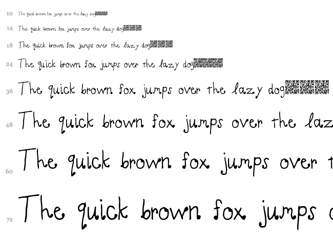 Light Curls font waterfall