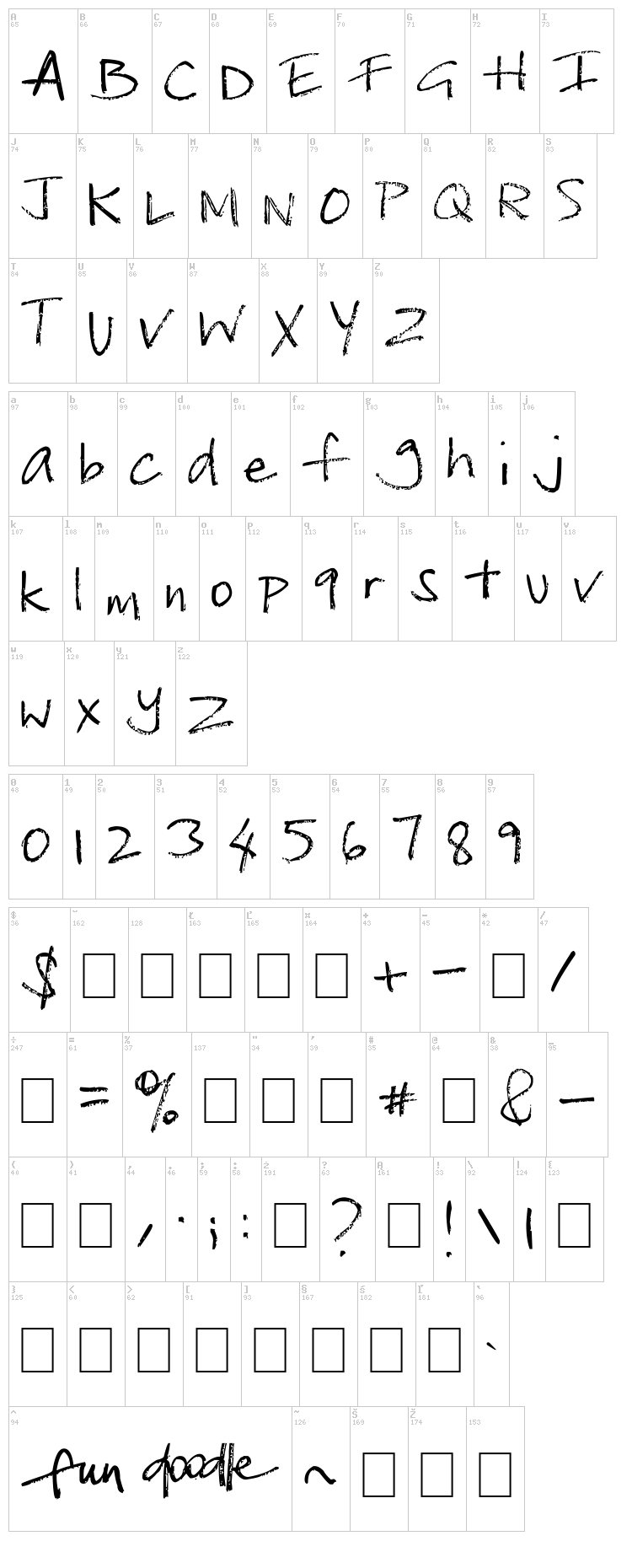 Light house font map