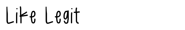 Like Legit font preview