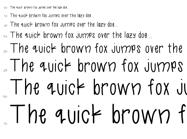 Like Legit font waterfall