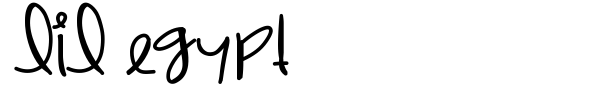 Lil Egypt font