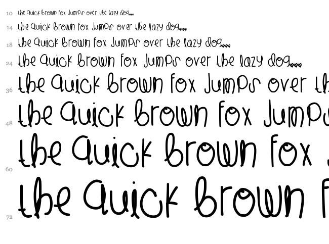 Lil Spider font waterfall