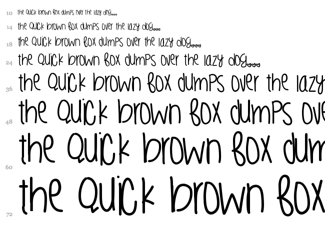 Lil Tasty Goods font waterfall