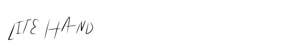 Lite Hand font