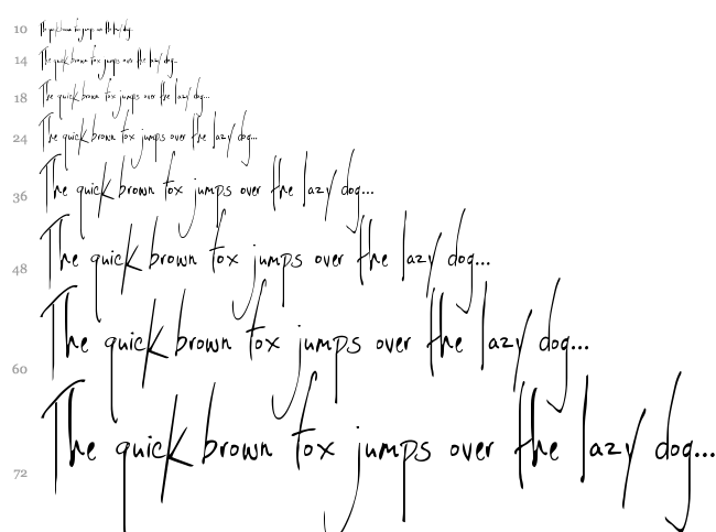 Little Sparrow font waterfall